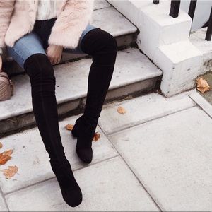 Maje over knee suede boots
